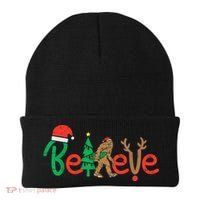 Believe Bigfoot Sasquatch Santa Reindeer Christmas Tree Beanie thumb 0