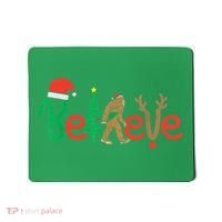 Believe Bigfoot Sasquatch Santa Reindeer Christmas Tree Mousepad thumb 0
