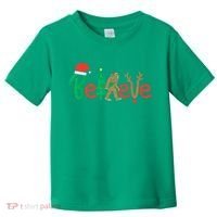 Believe Bigfoot Sasquatch Santa Reindeer Christmas Tree Toddler T-Shirt thumb 0