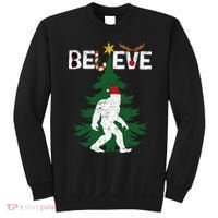 Believe Bigfoot Sasquatch Yeti Santa Hat Christmas Pajamas Sweatshirt thumb 0