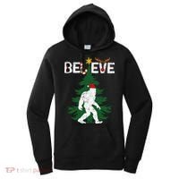 Believe Bigfoot Sasquatch Yeti Santa Hat Christmas Pajamas Women's Hoodie thumb 0