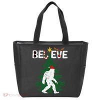 Believe Bigfoot Sasquatch Yeti Santa Hat Christmas Pajamas Tote Bag thumb 0