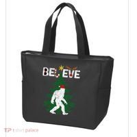 Believe Bigfoot Sasquatch Yeti Santa Hat Christmas Pajamas Tote Bag thumb 3