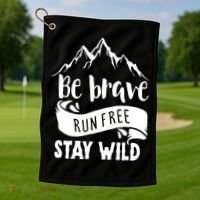 Be Brave Stay Wild Family Love Golf Towel thumb 1