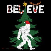 Believe Bigfoot Sasquatch Yeti Santa Hat Christmas Pajamas Coffee Mug thumb 5