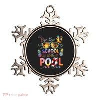 Bye Bye School Hello Pool Funny Summer Vacation Pool School Ornament thumb 0
