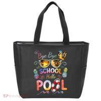 Bye Bye School Hello Pool Funny Summer Vacation Pool School Tote Bag thumb 0