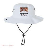 Boho Bull Skull Cow Print Oklahoma Smokeshow Western Country Bucket Hat thumb 0
