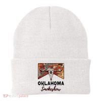 Boho Bull Skull Cow Print Oklahoma Smokeshow Western Country Beanie thumb 0