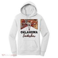 Boho Bull Skull Cow Print Oklahoma Smokeshow Western Country Women's Hoodie thumb 0