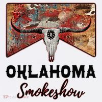 Boho Bull Skull Cow Print Oklahoma Smokeshow Western Country Mousepad thumb 1