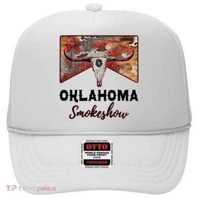 Boho Bull Skull Cow Print Oklahoma Smokeshow Western Country Hat