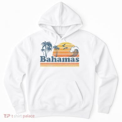 Bahamas Beach Summer Vacation Sunset Vintage 70S Retro Hoodie