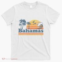 Bahamas Beach Summer Vacation Sunset Vintage 70S Retro T-Shirt thumb 0
