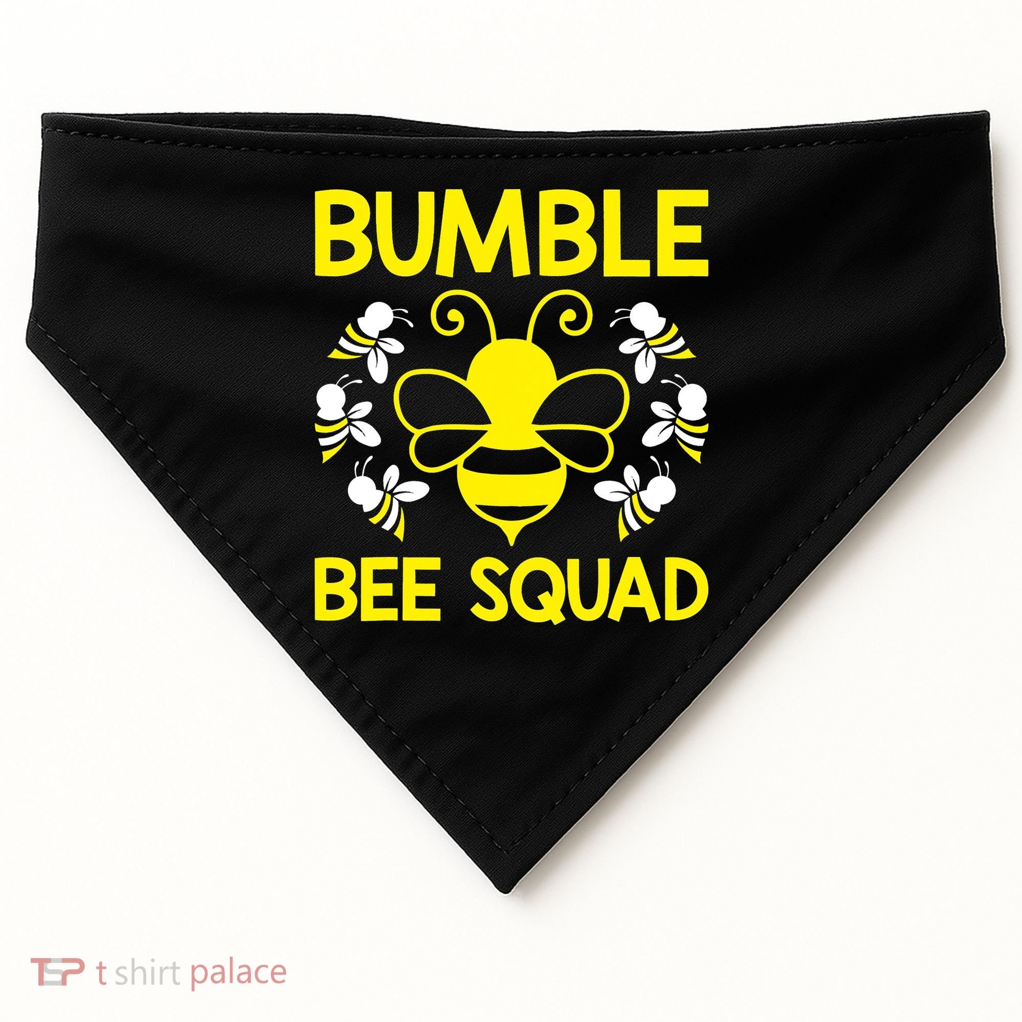 Bumble Bee Squad Bumblebee Team Group Family Friends USA-Made Doggie Bandana
