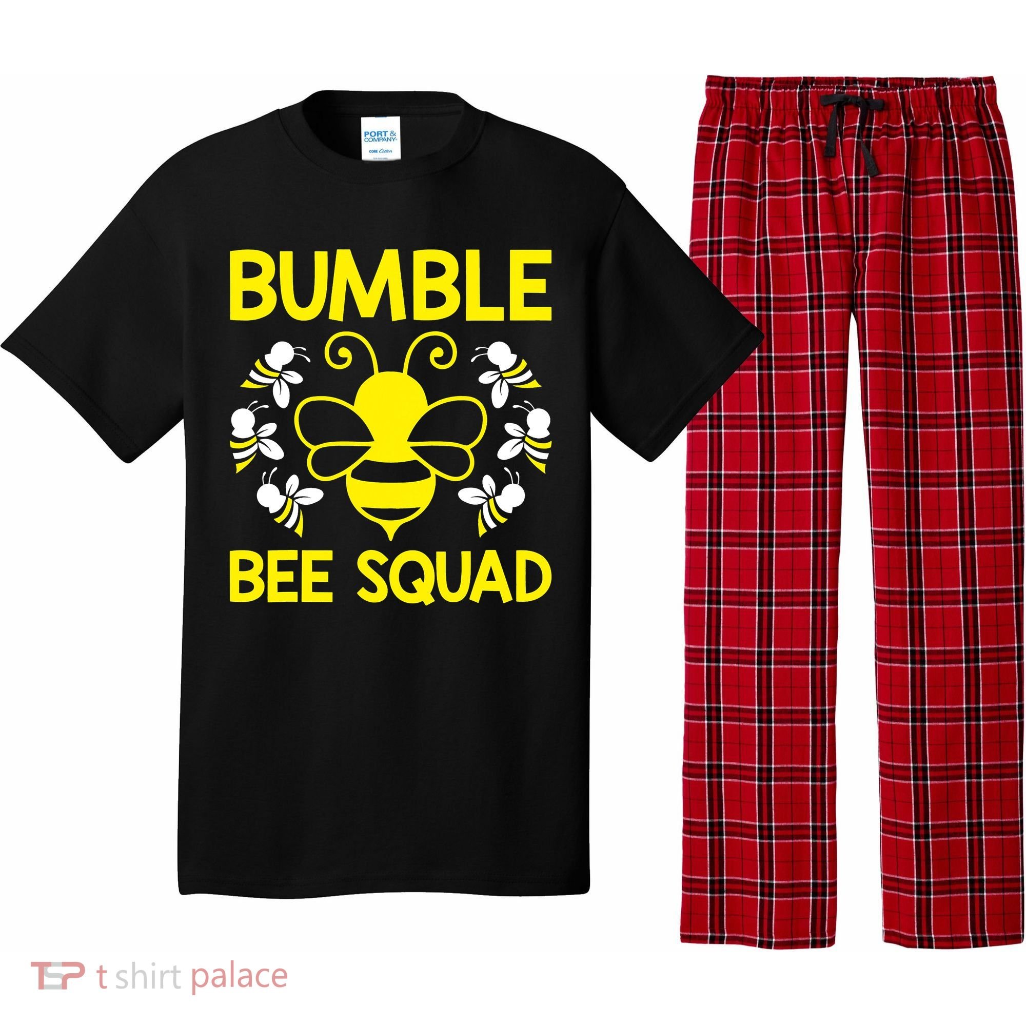Bumble Bee Squad Bumblebee Team Group Family Friends Pajama Set