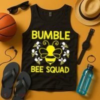 Bumble Bee Squad Bumblebee Team Group Family Friends Tank Top thumb 4