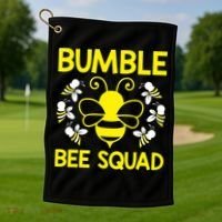 Bumble Bee Squad Bumblebee Team Group Family Friends Golf Towel thumb 1