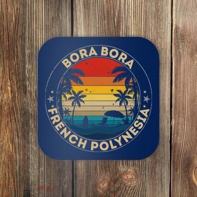 Bora Bora Souvenir French Polynesia Reminder Coaster