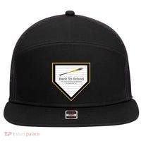 Baseball Back To School Home Plate Back To School 7 Panel Mesh Trucker Snapback Hat thumb 0