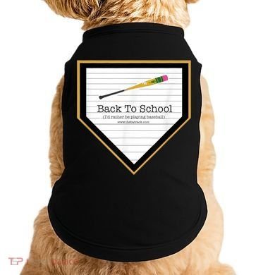Baseball Back To School Home Plate Back To School Doggie Tank