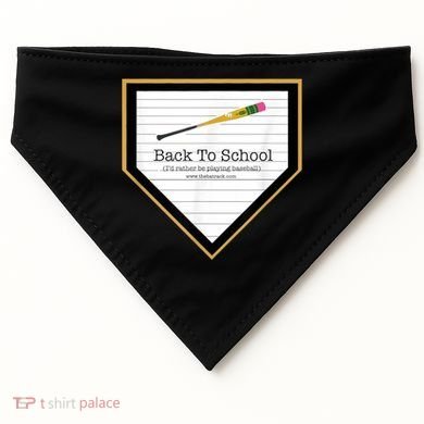 Baseball Back To School Home Plate Back To School USA-Made Doggie Bandana