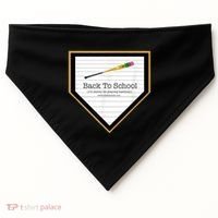 Baseball Back To School Home Plate Back To School USA-Made Doggie Bandana thumb 0