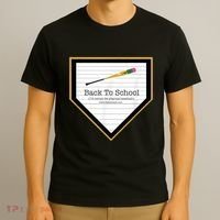 Baseball Back To School Home Plate Back To School T-Shirt thumb 3