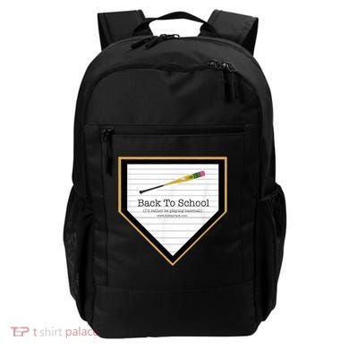 Baseball Back To School Home Plate Back To School Backpack