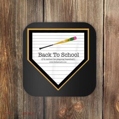 Baseball Back To School Home Plate Back To School Coaster
