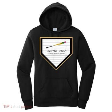 Baseball Back To School Home Plate Back To School Women's Hoodie