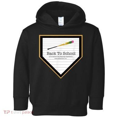 Baseball Back To School Home Plate Back To School Toddler Hoodie