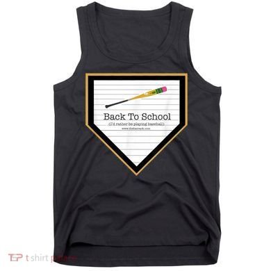 Baseball Back To School Home Plate Back To School Tank Top
