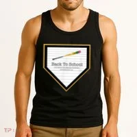 Baseball Back To School Home Plate Back To School Tank Top thumb 3