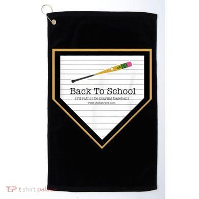 Baseball Back To School Home Plate Back To School Golf Towel