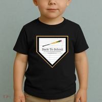 Baseball Back To School Home Plate Back To School Toddler T-Shirt thumb 2