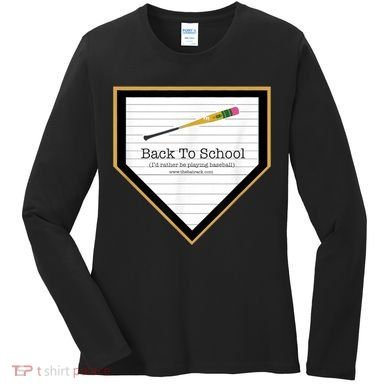 Baseball Back To School Home Plate Back To School Women's Long Sleeve Shirt