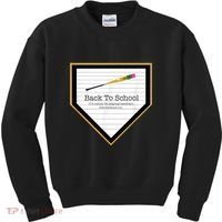 Baseball Back To School Home Plate Back To School Kids Sweatshirt thumb 0