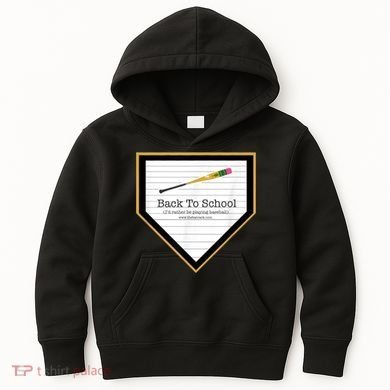 Baseball Back To School Home Plate Back To School Kids Hoodie