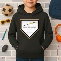 Baseball Back To School Home Plate Back To School Kids Hoodie thumb 2