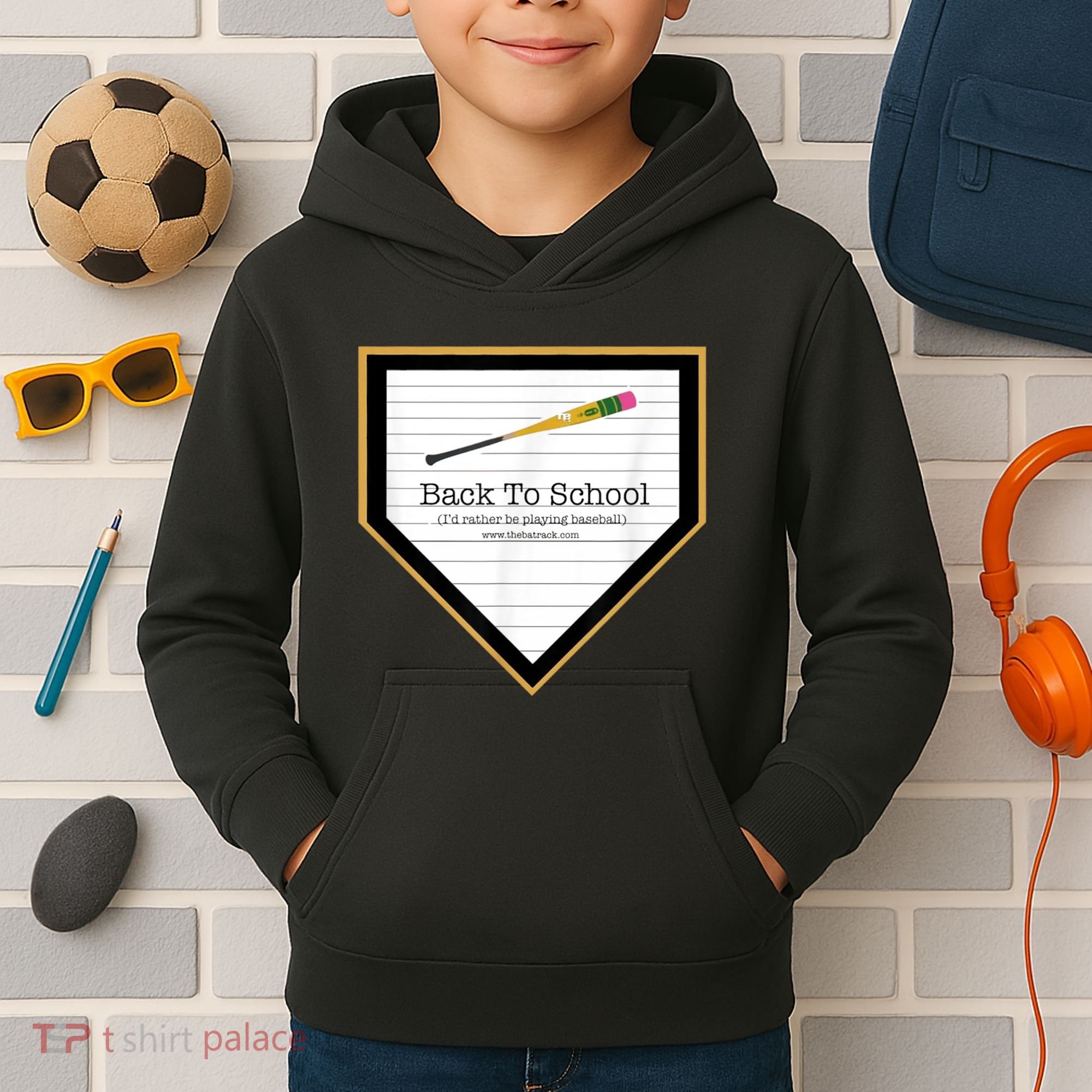Baseball Back To School Home Plate Back To School Kids Hoodie