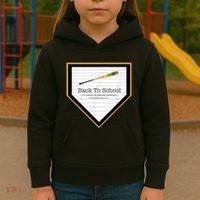 Baseball Back To School Home Plate Back To School Kids Hoodie thumb 3