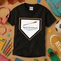 Baseball Back To School Home Plate Back To School Kids T-Shirt thumb 3