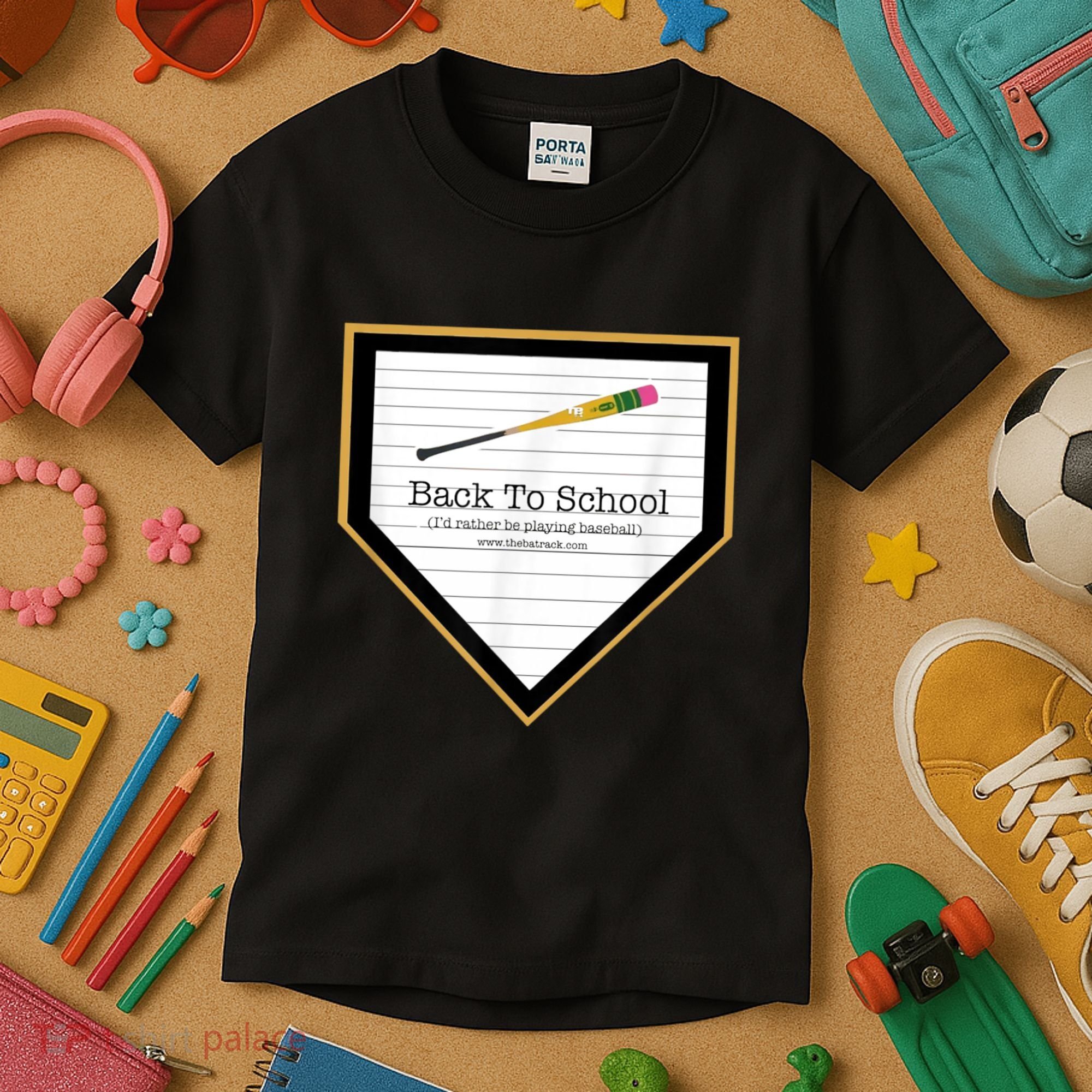 Baseball Back To School Home Plate Back To School Kids T-Shirt