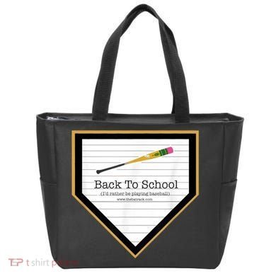 Baseball Back To School Home Plate Back To School Tote Bag