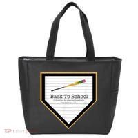 Baseball Back To School Home Plate Back To School Tote Bag thumb 0