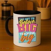 Believe Big To Achieve Big Retro Coffee Mug thumb 4