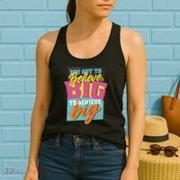 Believe Big To Achieve Big Retro Women's Tank Top thumb 2