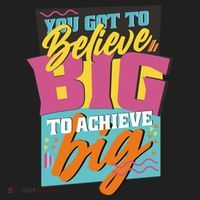 Believe Big To Achieve Big Retro Hat thumb 2