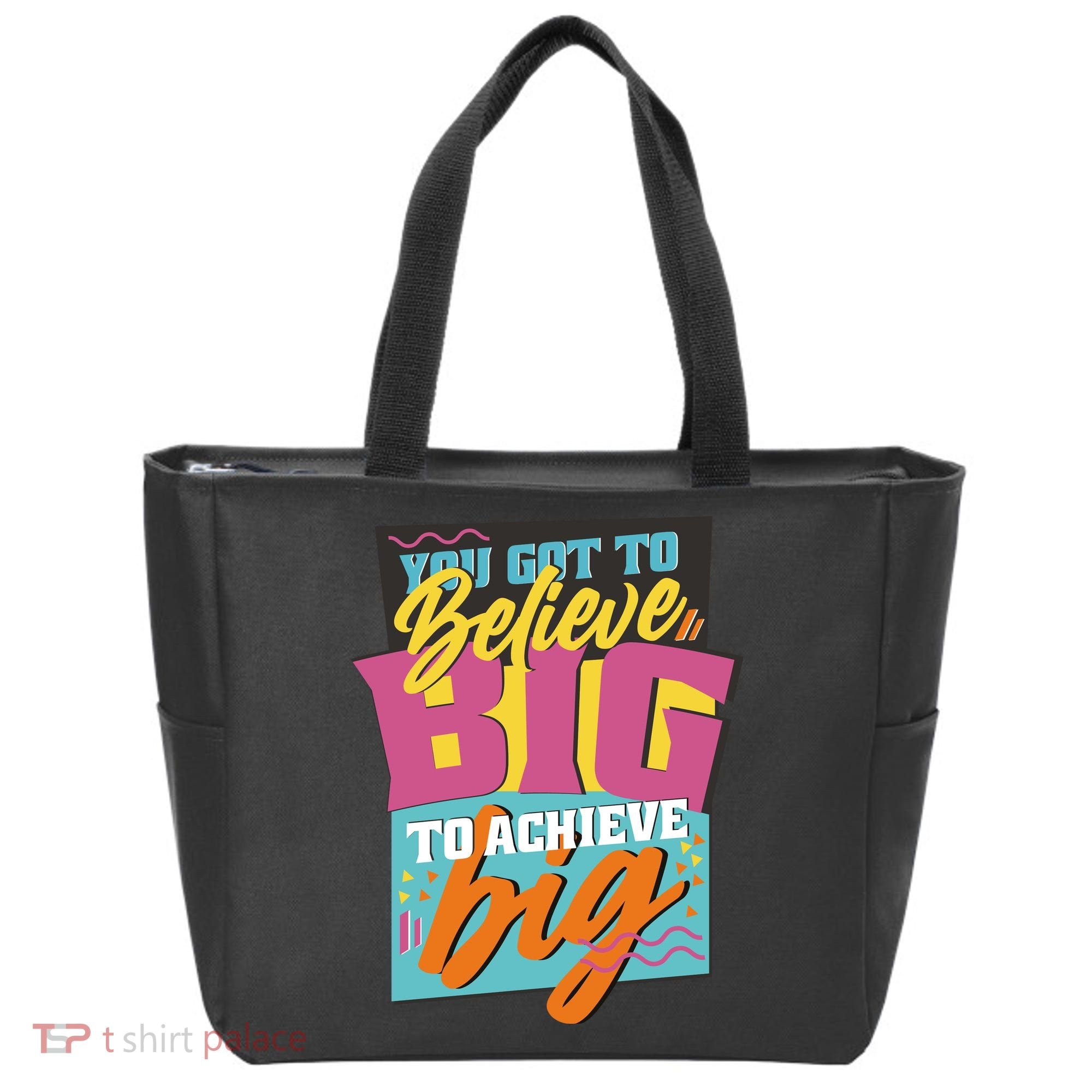 Believe Big To Achieve Big Retro Tote Bag